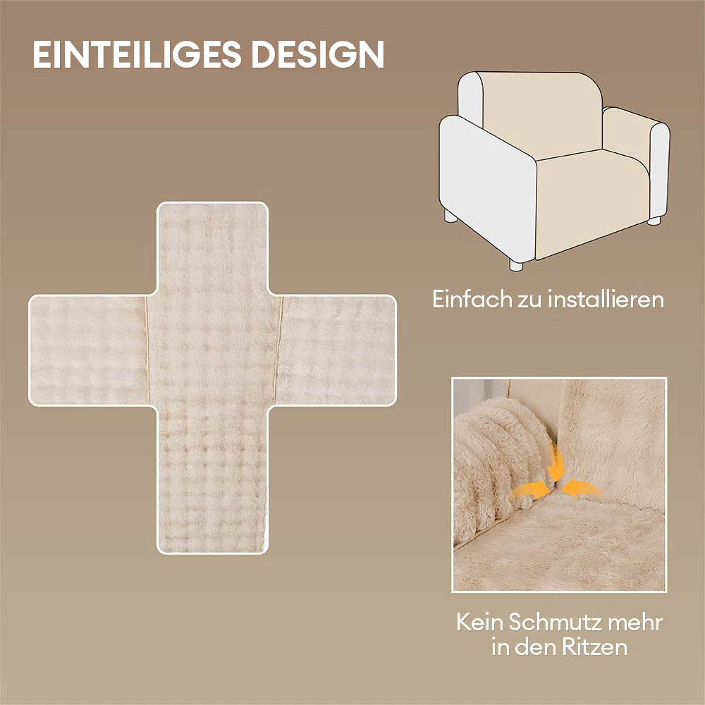 Flauschiger, wasserabweisender Möbelschutz-Sofabezug – EverDry