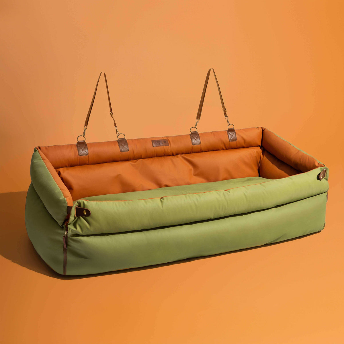 Großes Deluxe-Autositz-Sitzbett aus Kunstleder für Hunde - Urban Voyager