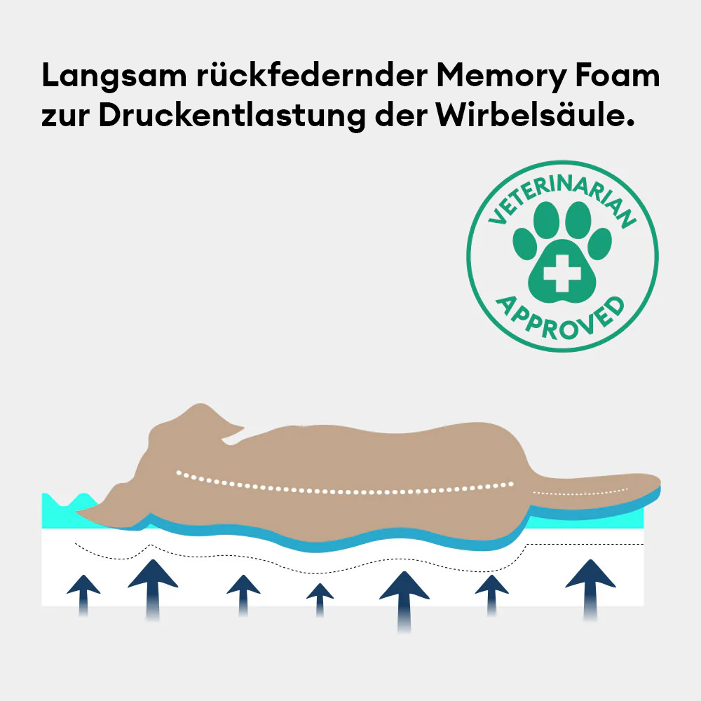 Wasserdicht Kratzfeste Farbblockierte Orthopädische Außen Hundematte - Trek Lounge