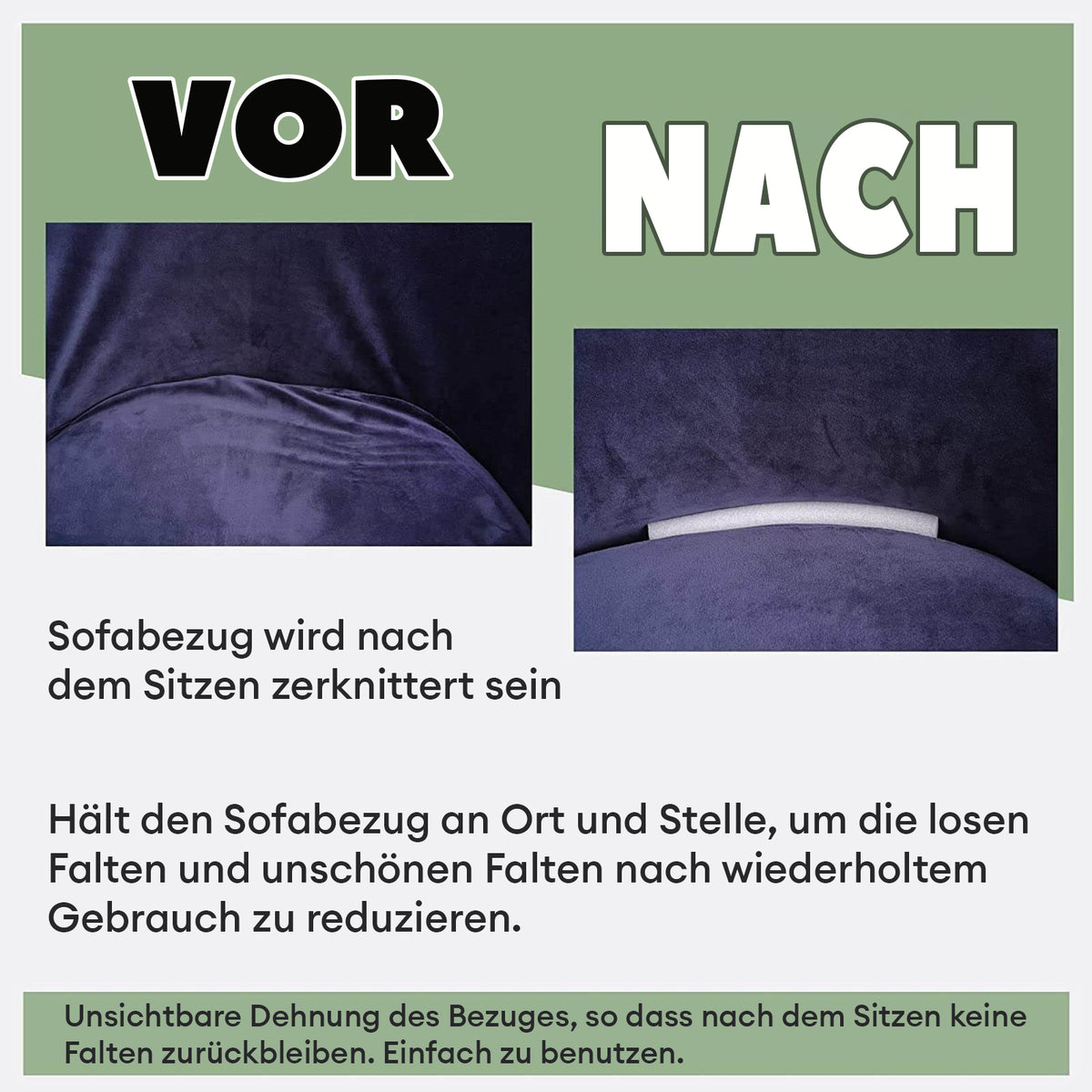Rutschfeste Befestigungsstäbe für Sofabezüge aus Schaumstoff