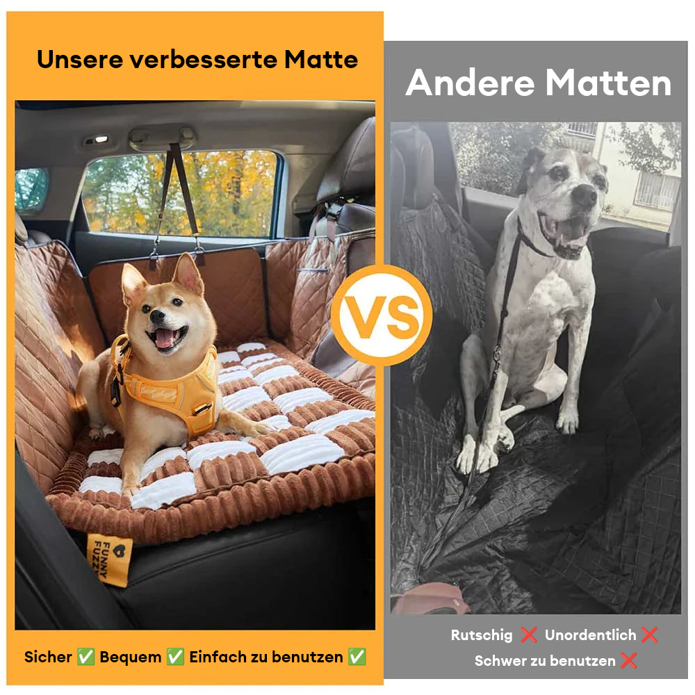 Gemütliche Karo-Rutschfeste Hundebettmatte für Sitzverlängerung im Auto